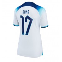 Camiseta Inglaterra Bukayo Saka #17 Primera Equipación Replica Mundial 2022 para mujer mangas cortas